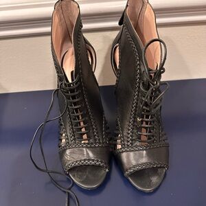 Avec Les Filies Joyce Black Peep Toe